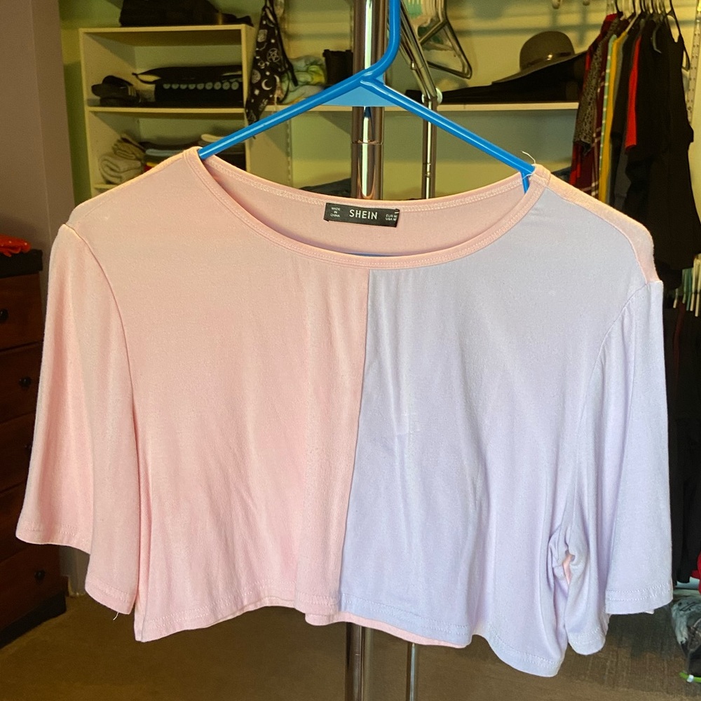 Color block SHEIN crop top size M